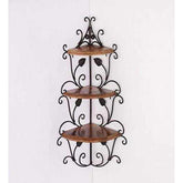 Wooden & Iron Wall Shelves for Bathroom/Bedroom/Living Room - Decorlay